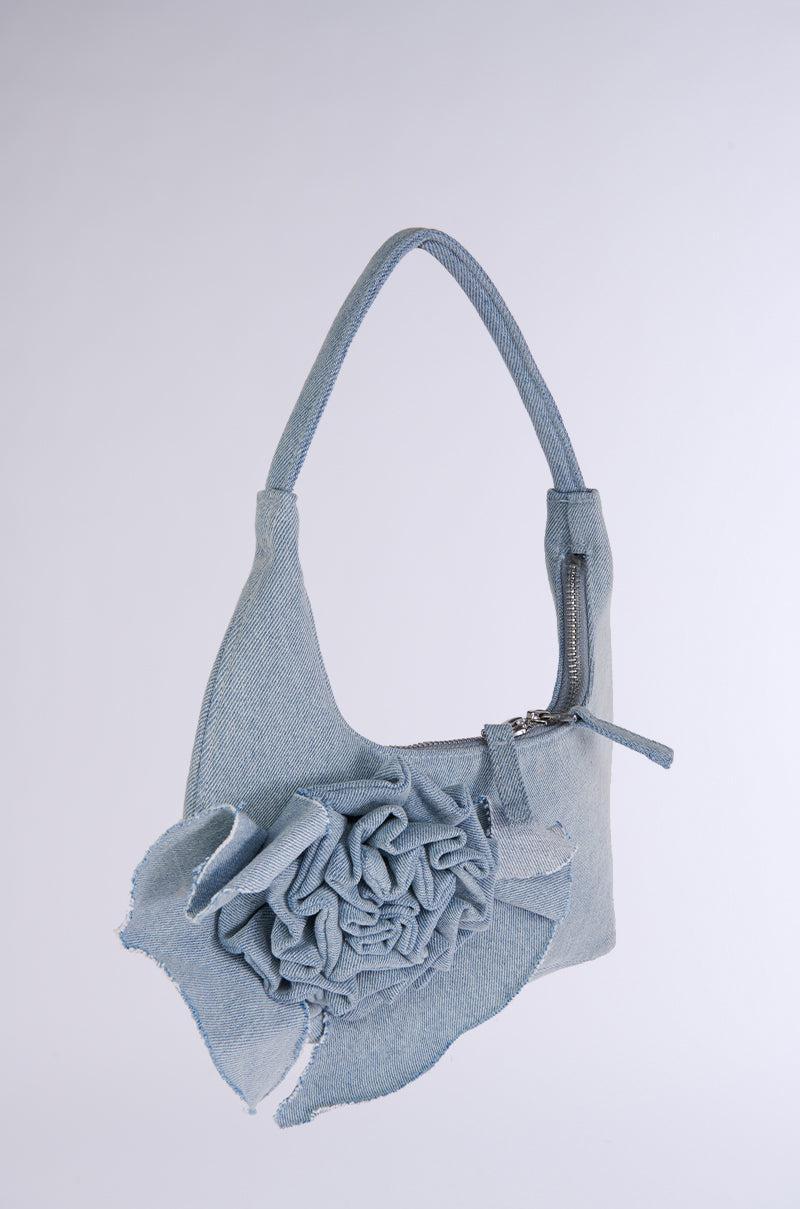 DENIM ROSETTE BAG Product Image