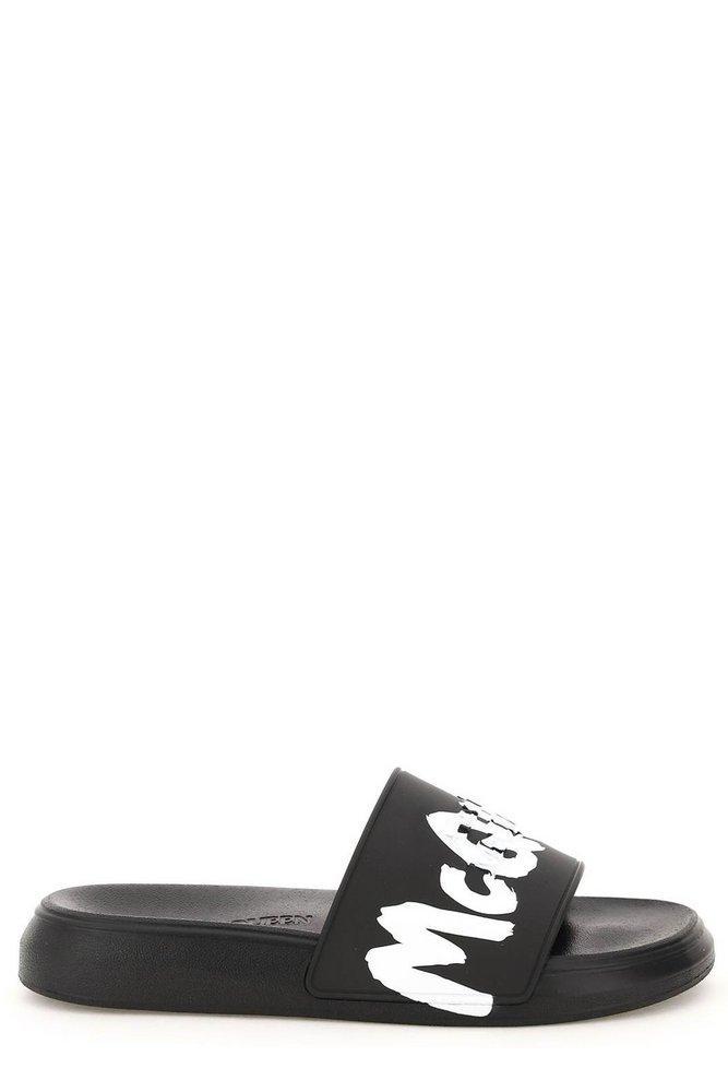 Graffiti Logo Slides In White/black Product Image