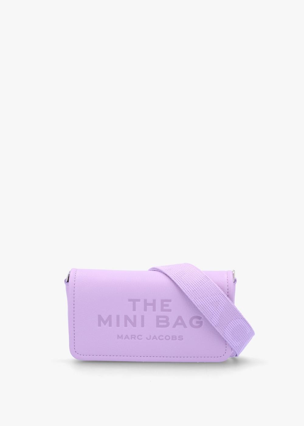 MARC JACOBS The Leather Mini Wisteria Cross-body Bag In Purple Leather Product Image