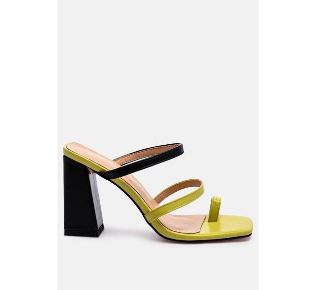 Womens Marve Contrast Strap Block Heel Sandals Product Image