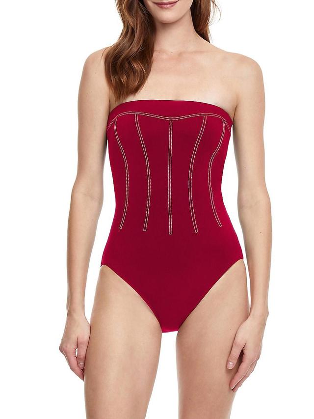 Womens Strapless One-Piece Swimsuit Product Image