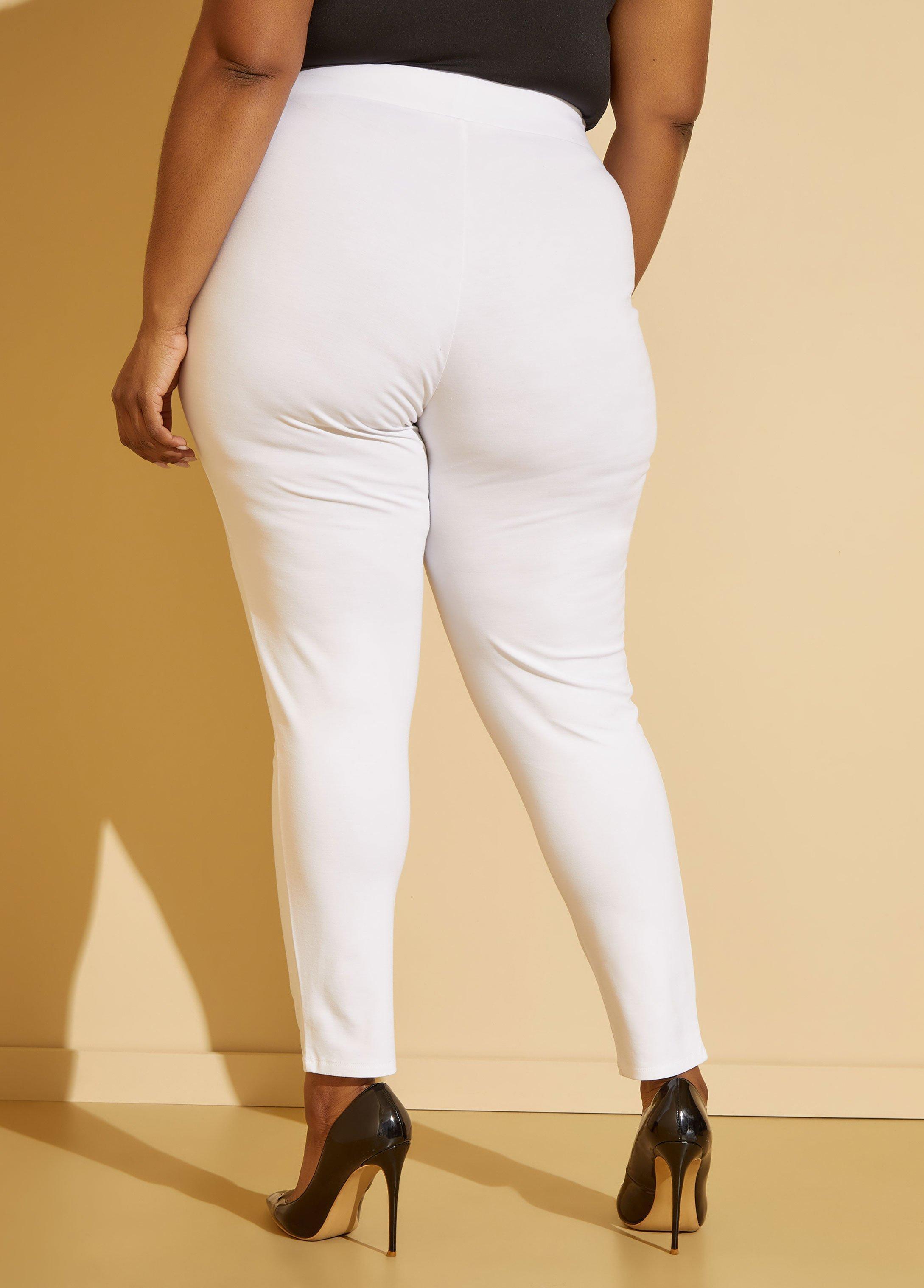 High Waist Pull On Ponte Leggings Product Image