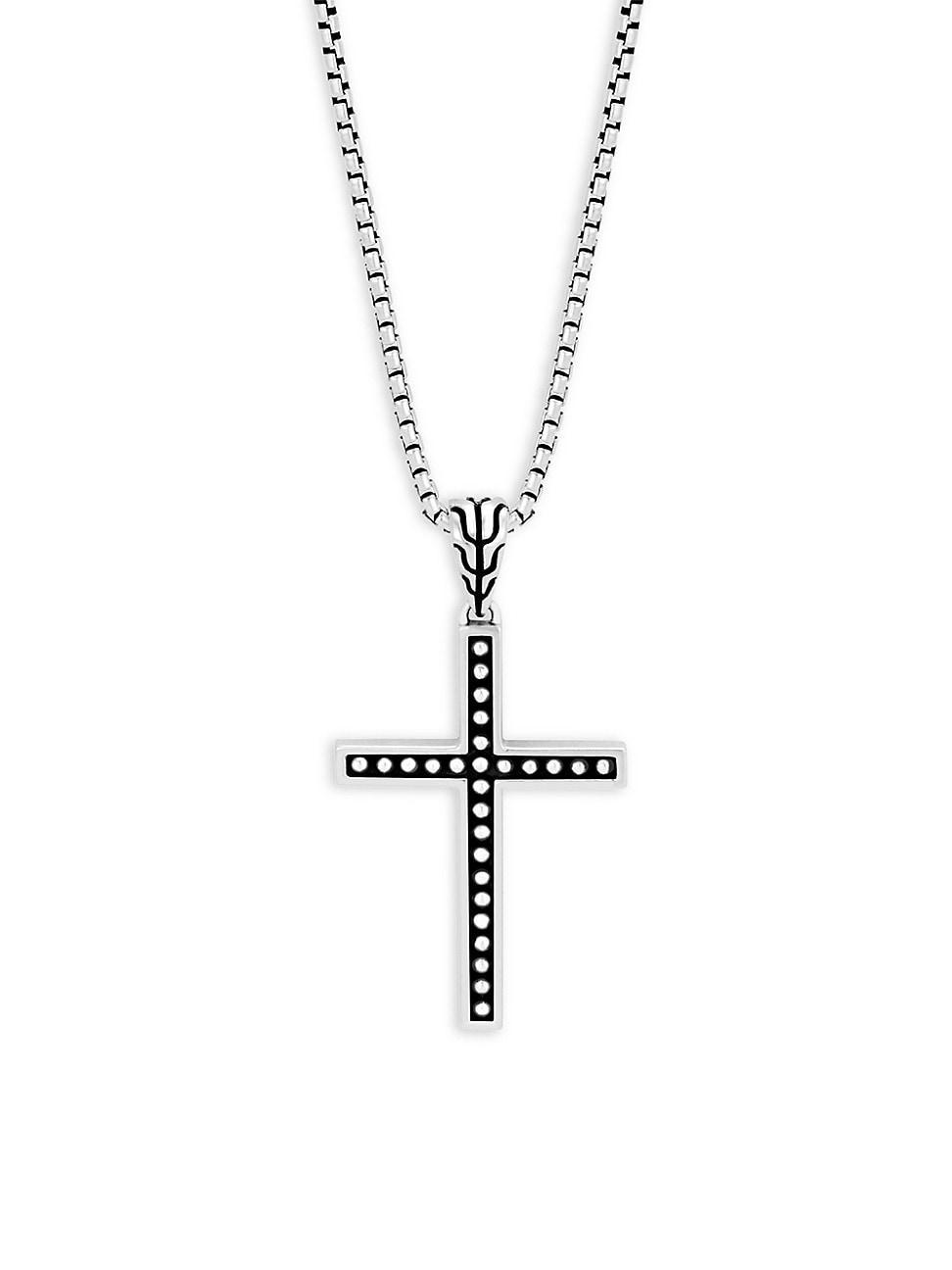 John Hardy Sterling Silver Classic Chain Jawan Cross Pendant Necklace, 20 Product Image