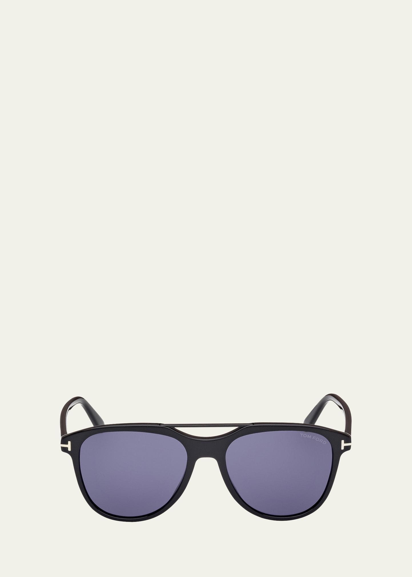 Men's Damian-02 Acetate Oval Sunglasses Product Image