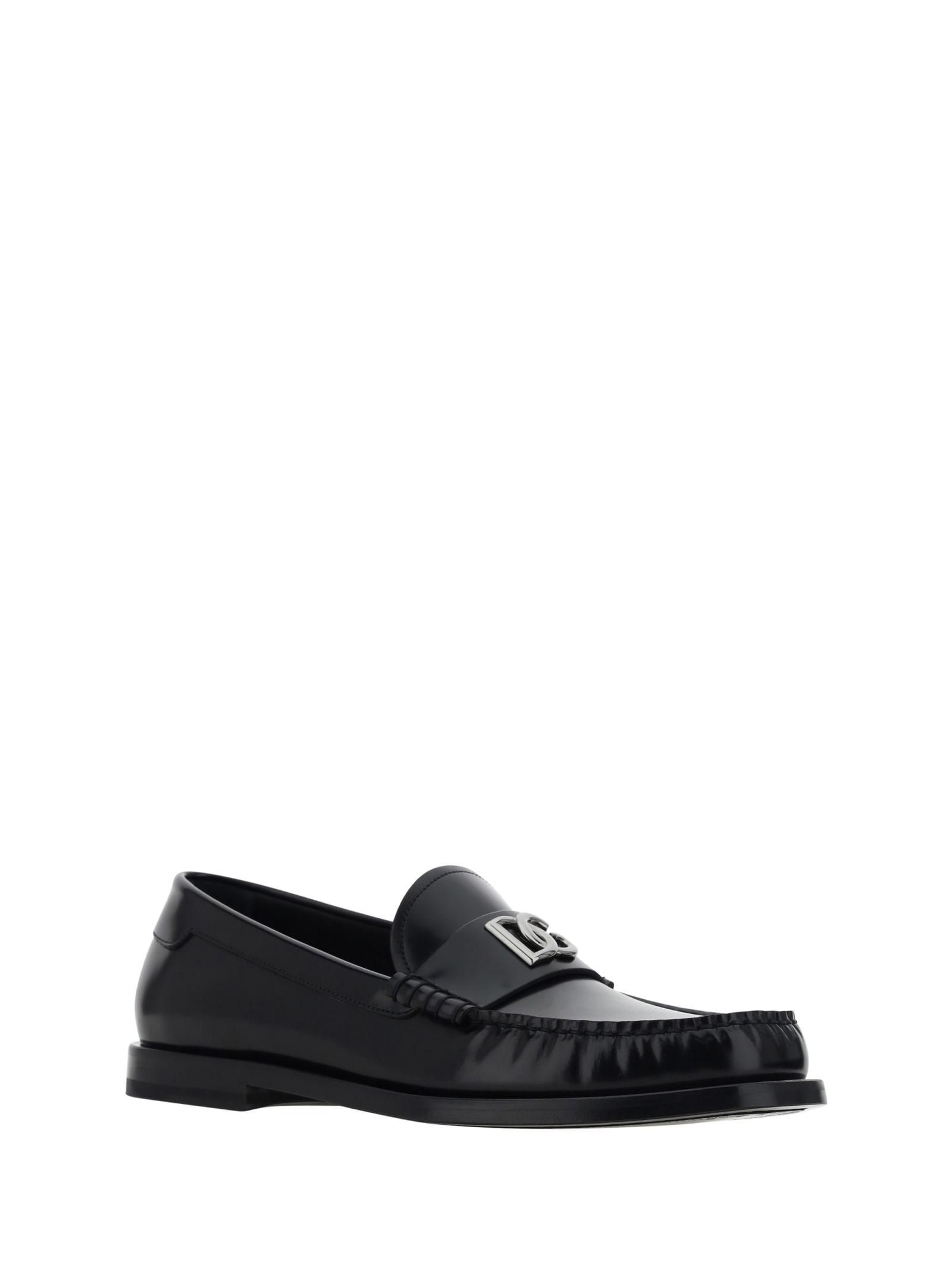 Plaqued Leather Loafers In Black Product Image