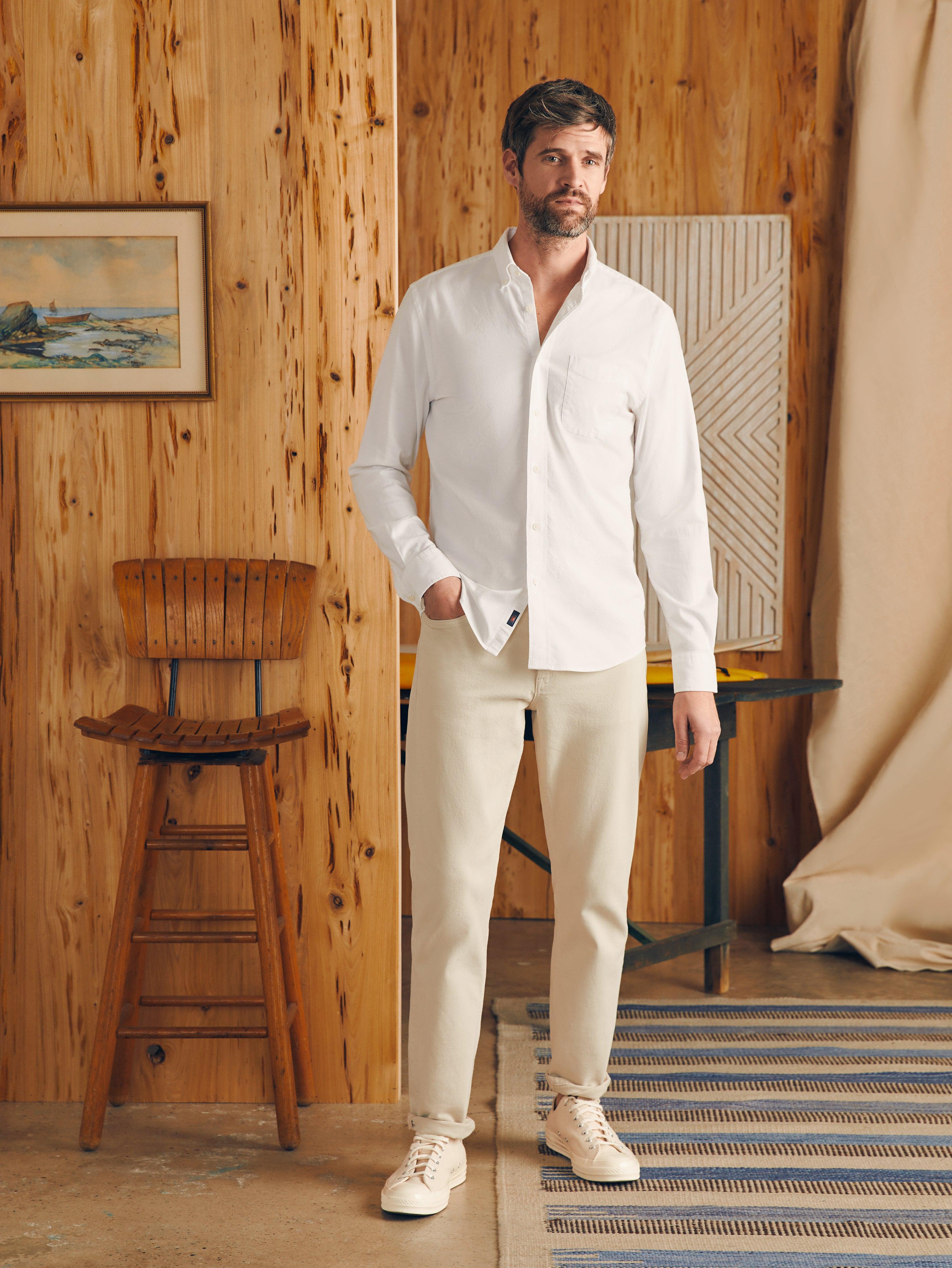 Supima Oxford Shirt - Pure White Male Product Image