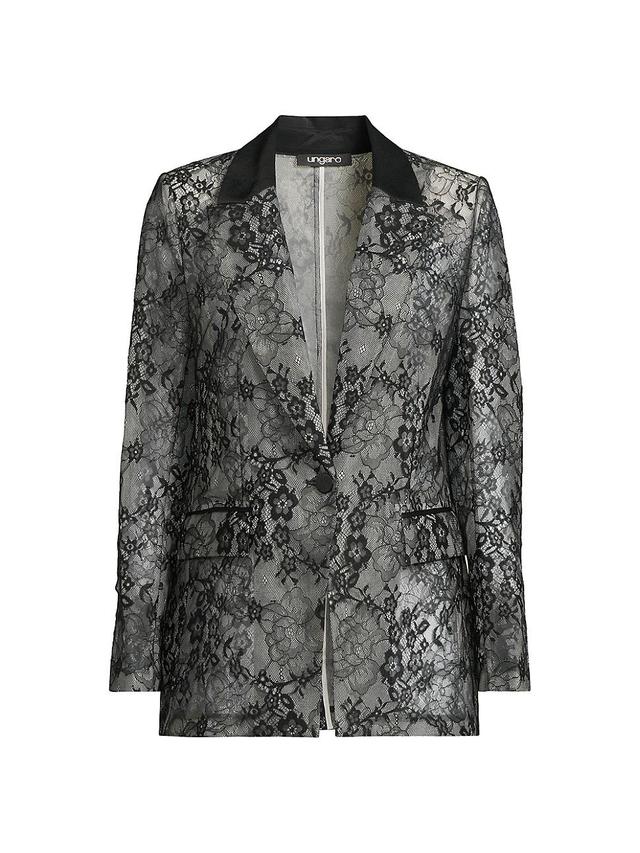 Womens Ari Flocked Chantilly Lace Blazer Product Image