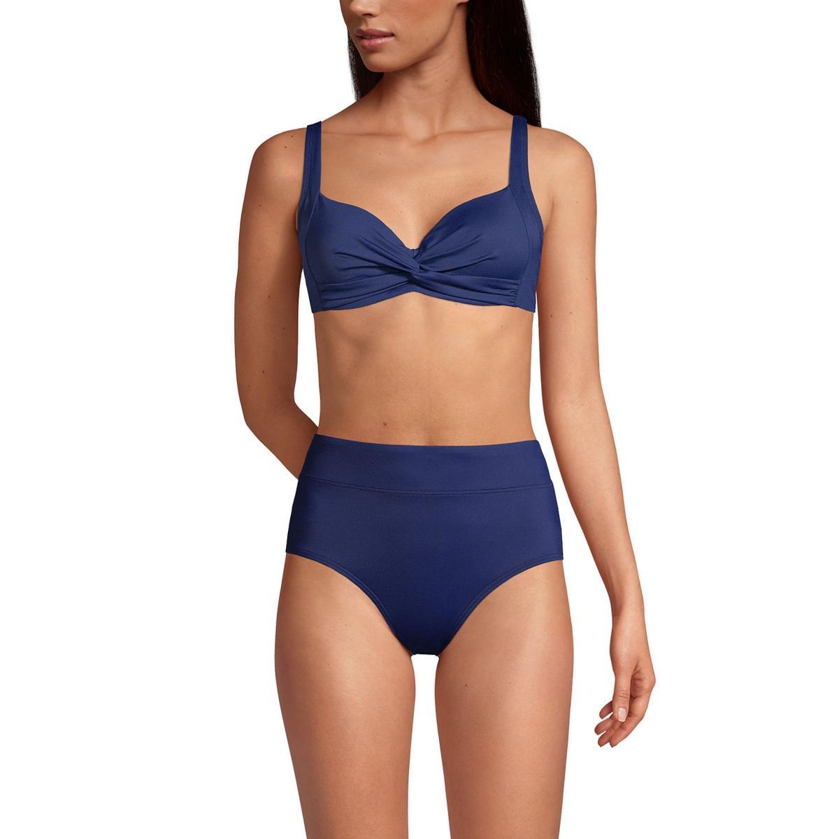 Womens Lands End Twist-Front Underwire Bikini Top Product Image