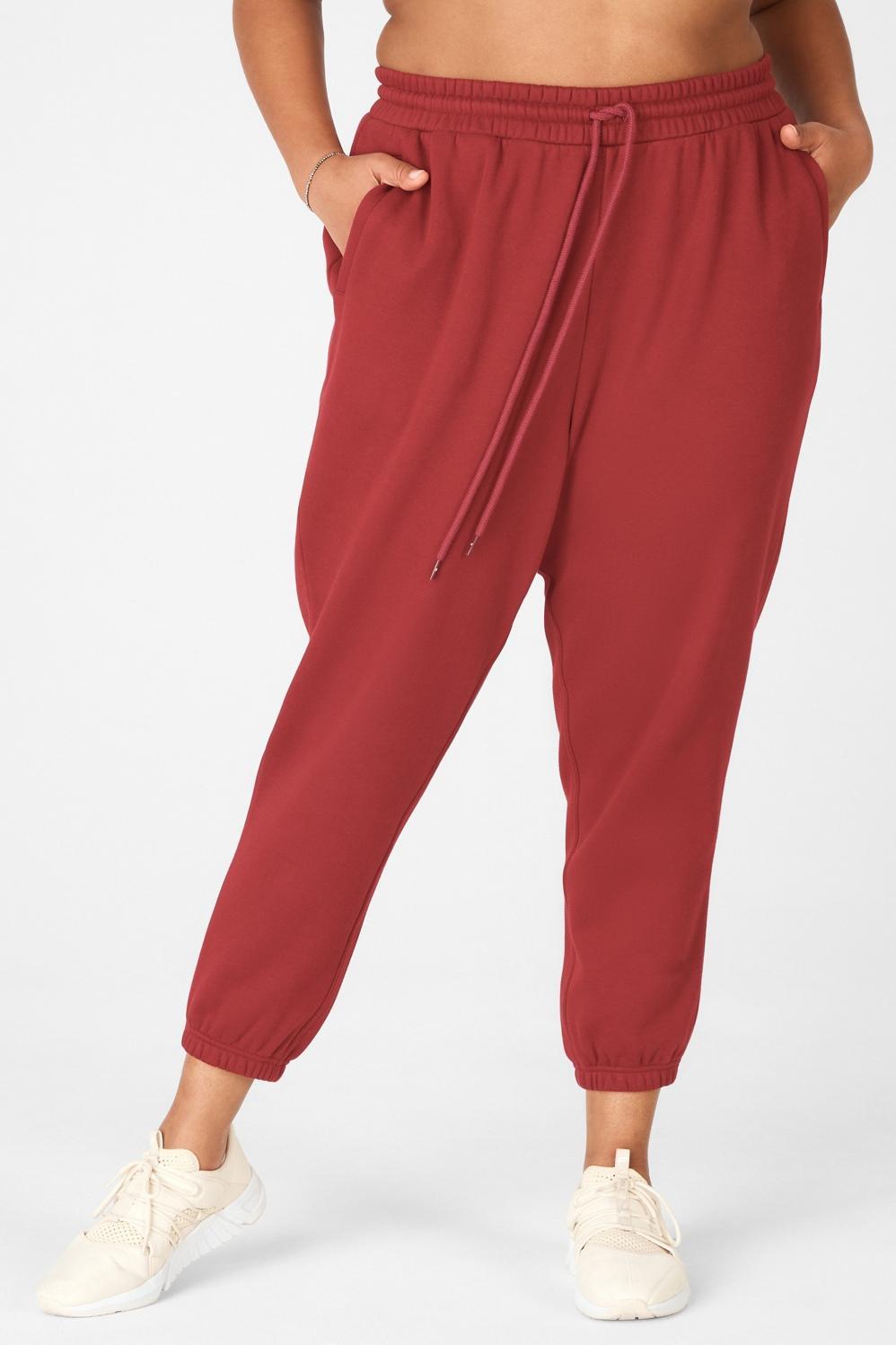 Fabletics Drew Sweatpant Womens red plus Size 4X Product Image