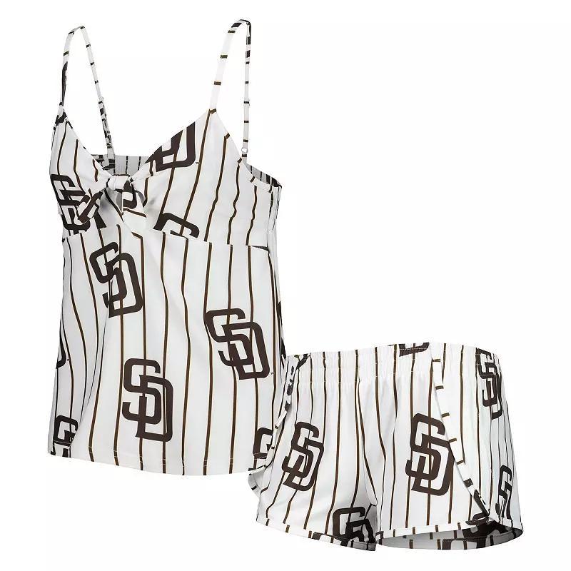 Womens Concepts Sport White San Diego Padres Reel Allover Print Tank Top & Shorts Sleep Set Product Image