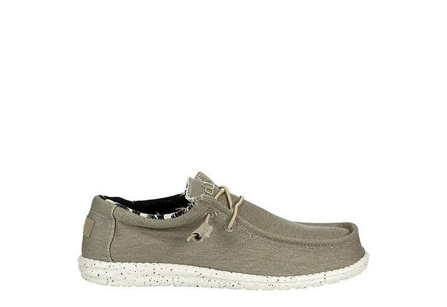 Hey Dude Wally Stretch Canvas (Beige) Shoes Product Image