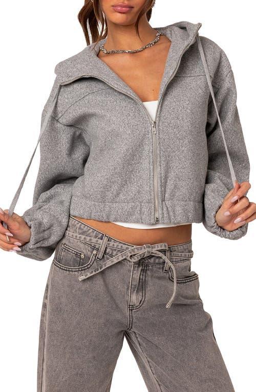 EDIKTED Textured Crop Hooded Jacket Product Image