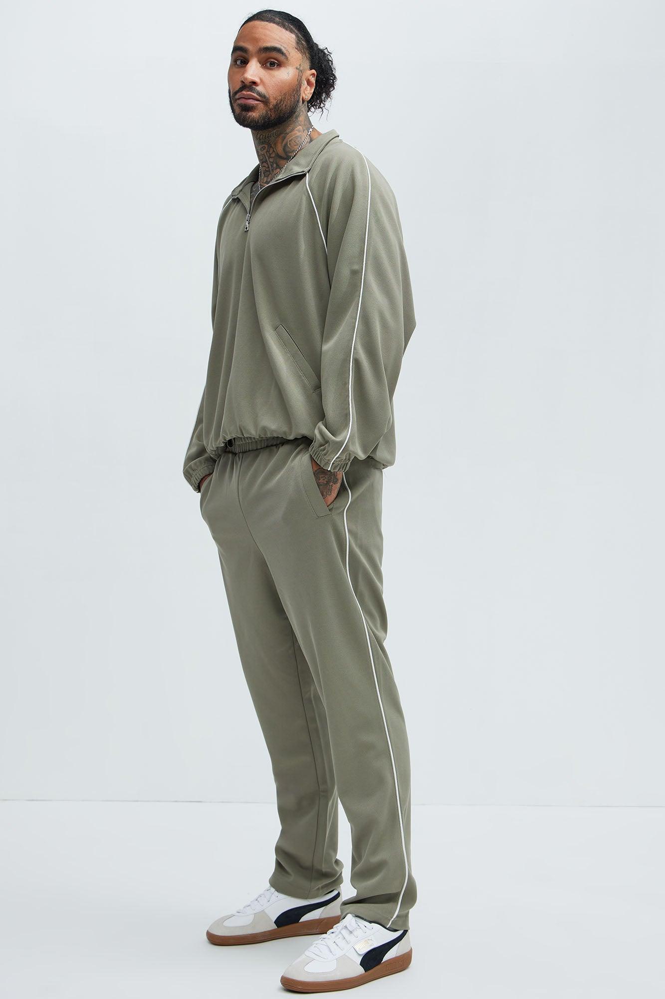 Terry Relaxed Trackpant - Olive Product Image