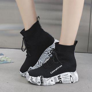 Platform High-Top Sock Sneakers product image