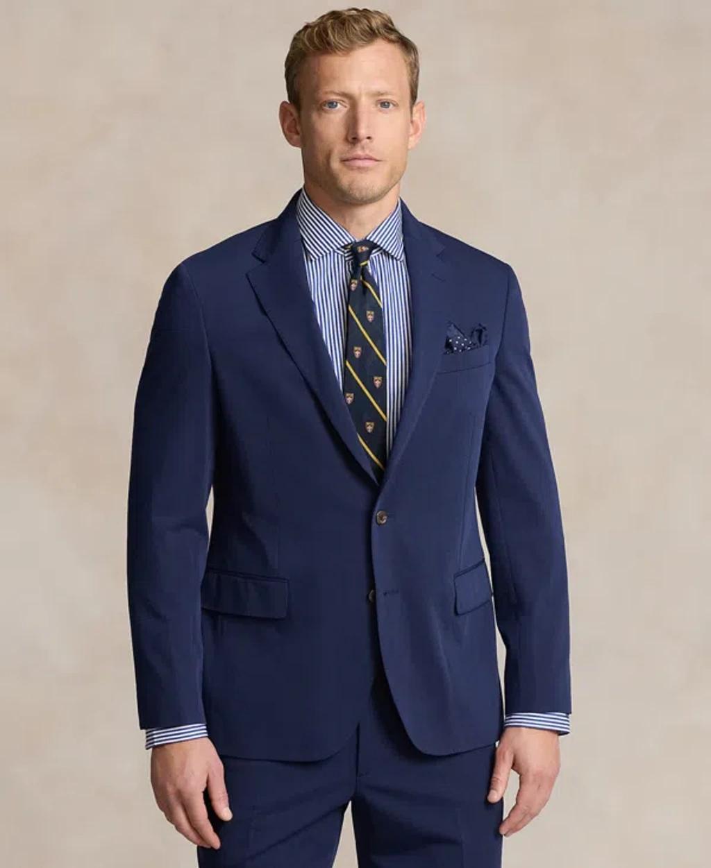 Men's Single-breasted Twill Sport Coat In Bright Navy Product Image