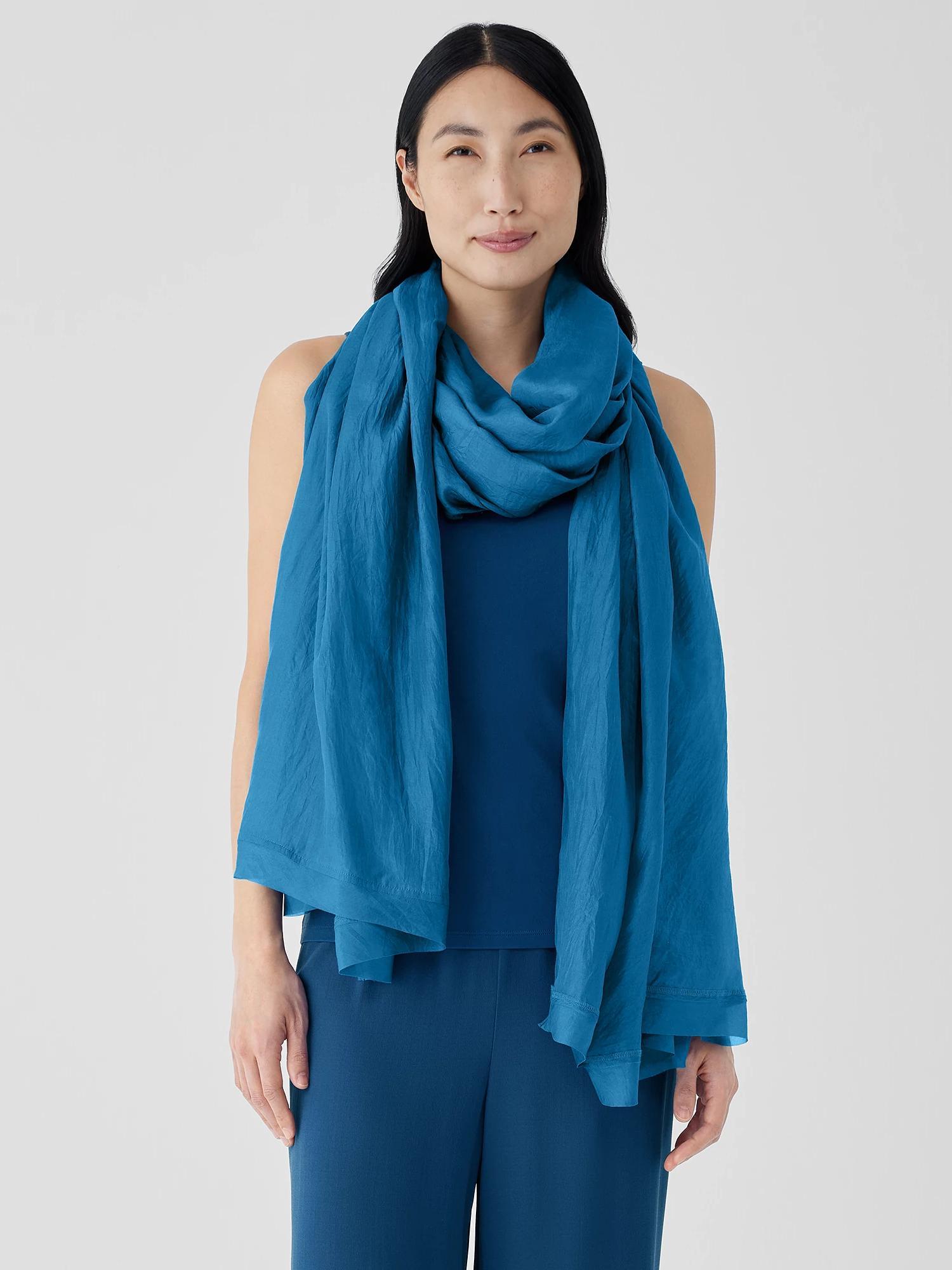 EILEEN FISHER Washed Silk Parachute Scarffemale Product Image