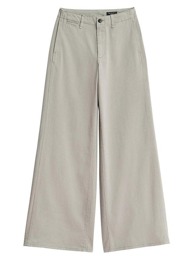 Womens Sofie Cotton-Blend Wide-Leg Chino Pants Product Image