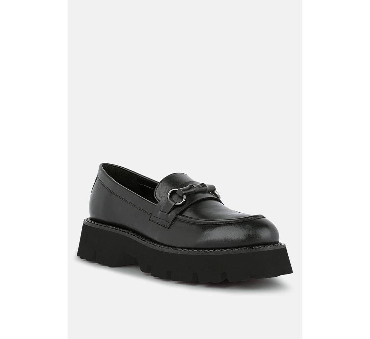 Rag & Co Cheviot Womens Chunky Leather Loafers Product Image