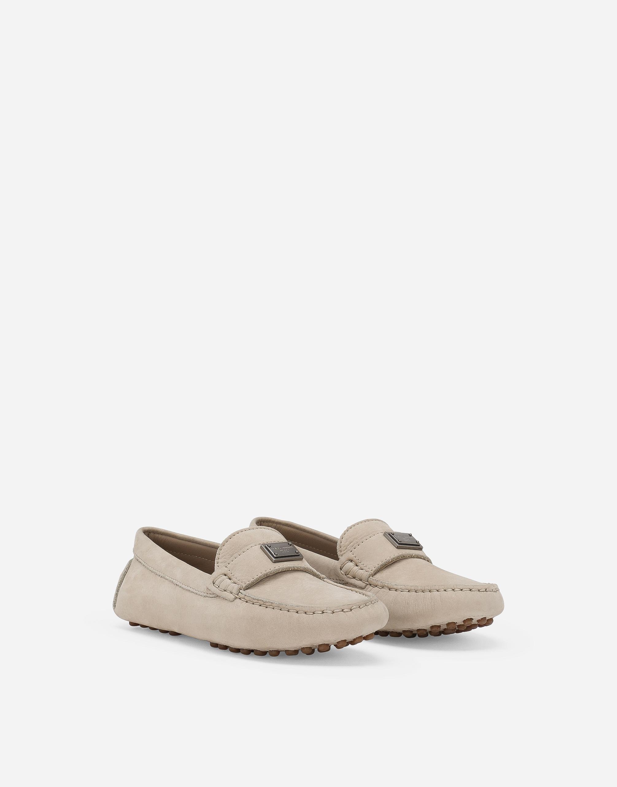 Nubuck Loafers In Beige Product Image