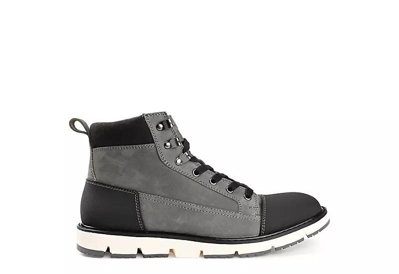 Territory Titan 2.0 Mens Leather Ankle Boots Grey Product Image