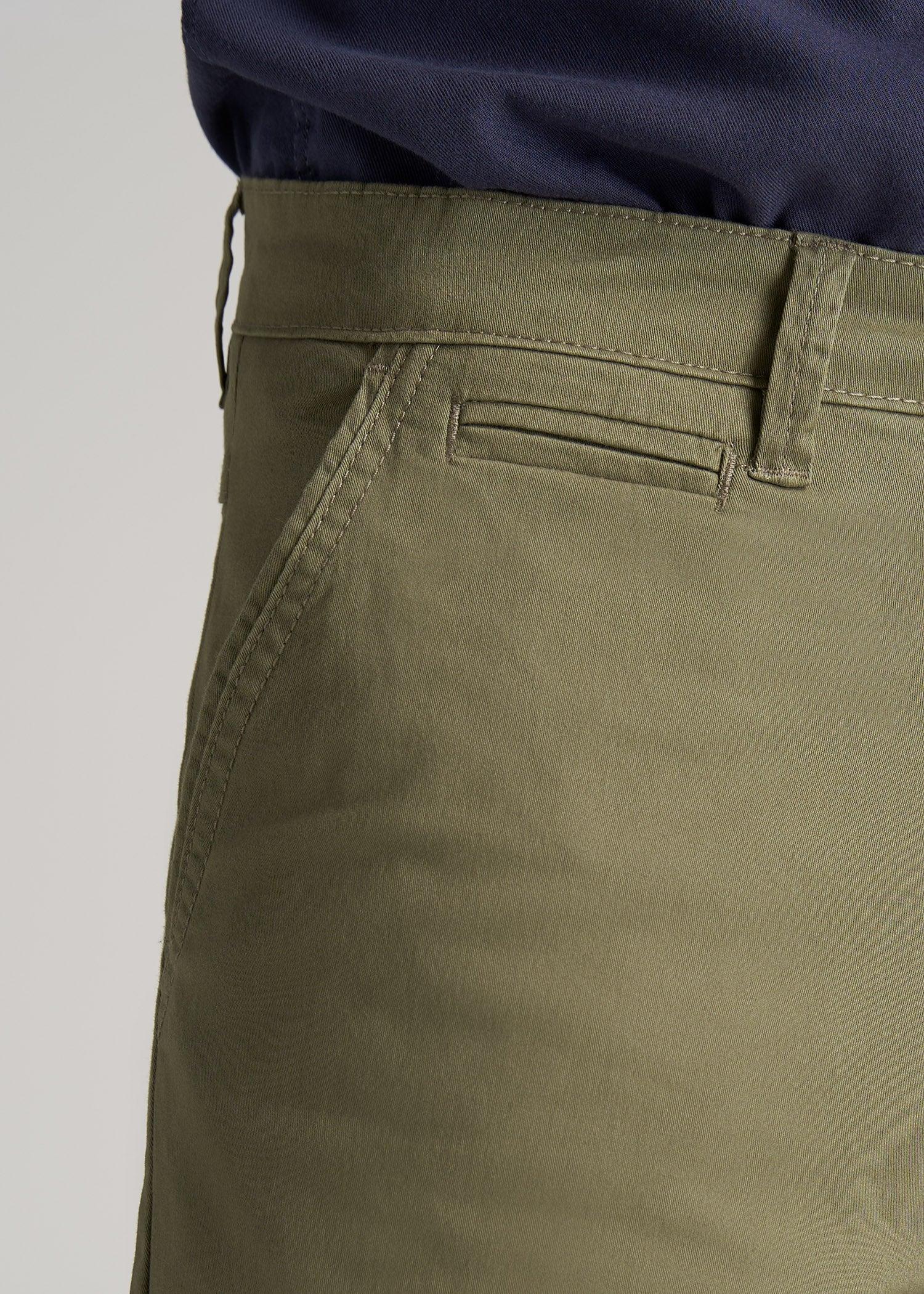 Carman TAPERED Chinos in Fatigue Green - Pants for Tall Men Product Image