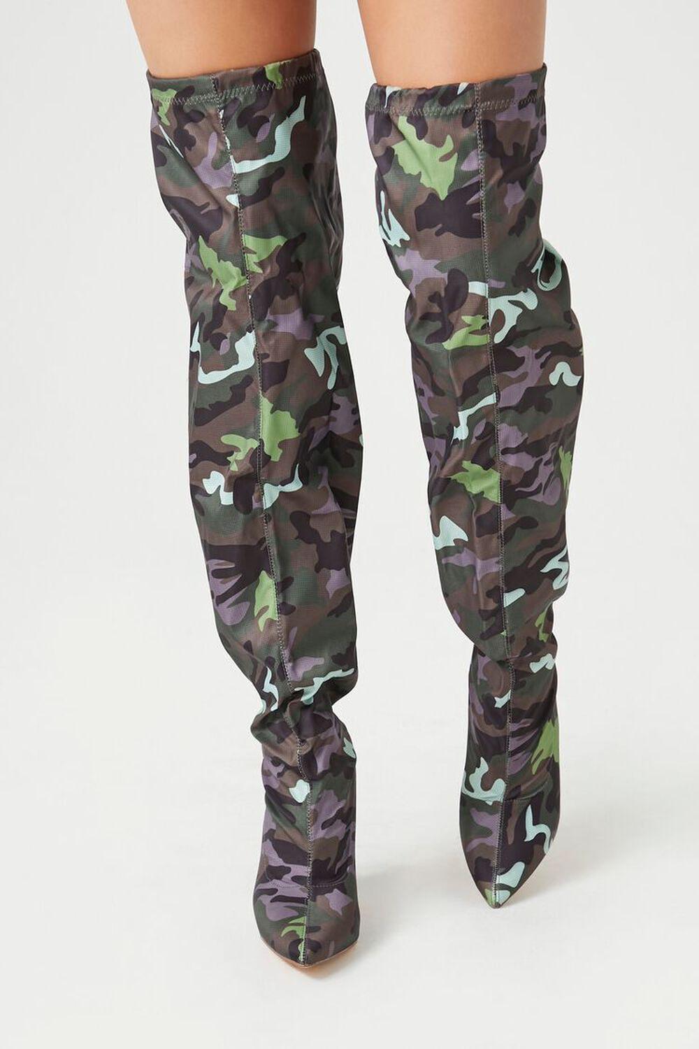 Camo Over-the-Knee Boots | Forever 21 Product Image