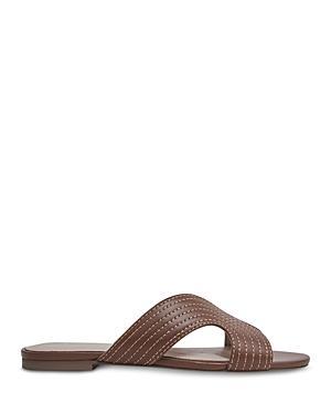 Reiss Womens Rose Leather Slip On Slide Sandals Product Image