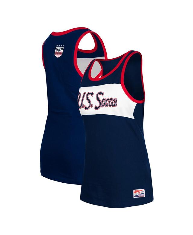 New Era Womens 5th Ocean Navy Uswnt Throwback Jersey Racer Tank Top Product Image