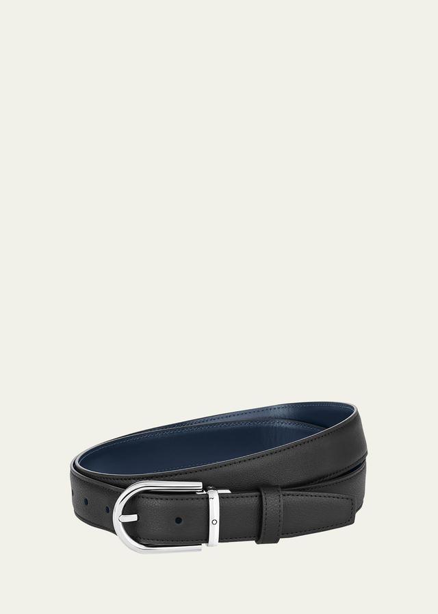 Montblanc Reversible Horseshoe Buckle Leather Belt Product Image