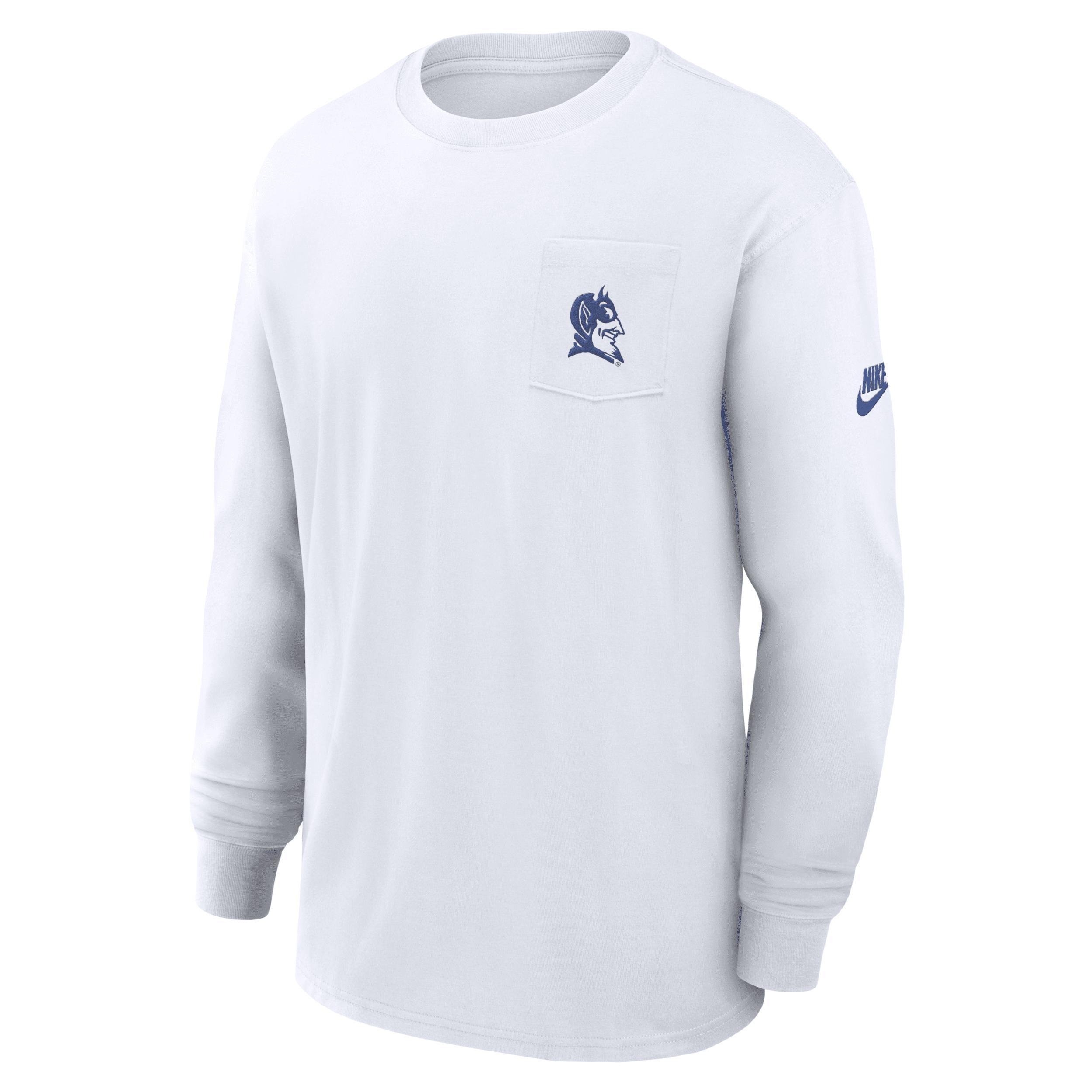 Duke Blue Devils Legacy Max90 Pocket Nike Mens College Long-Sleeve T-Shirt Product Image