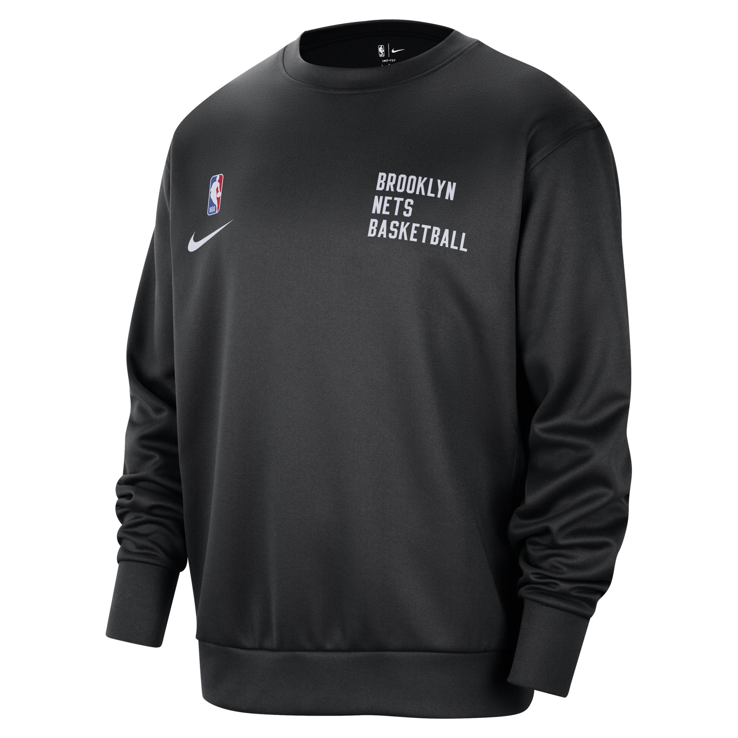 Brooklyn Nets Spotlight Nike Men's Dri-FIT NBA Crew-Neck Sweatshirt Product Image