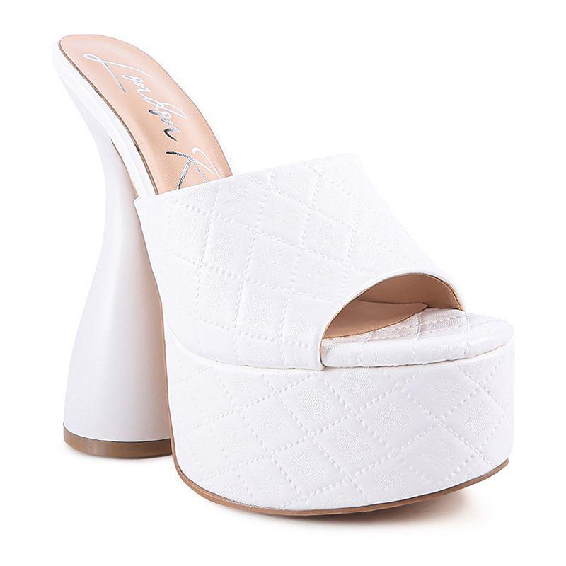 London Rag Oomph Womens Platform Sandals White Product Image