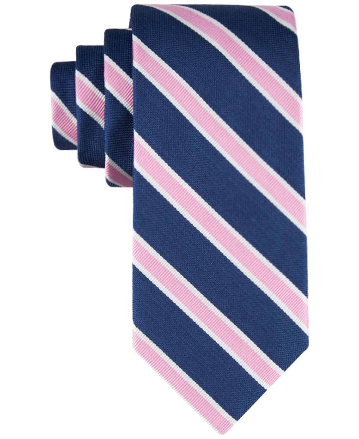 Tommy Hilfiger Mens Classic Stripe Tie - Navy Product Image