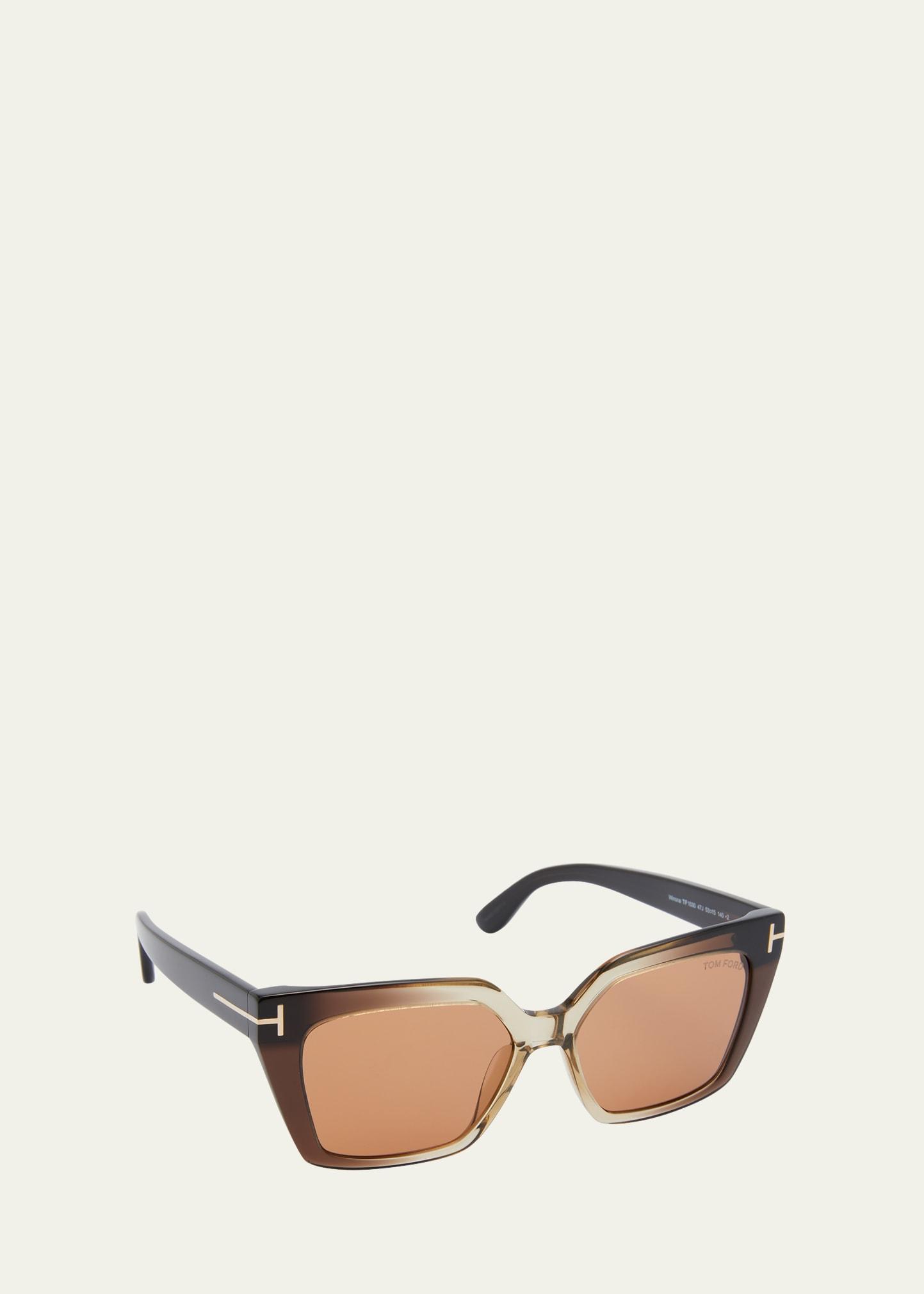 TOM FORD Winona 53mm Gradient Polarized Cat Eye Sunglasses Product Image