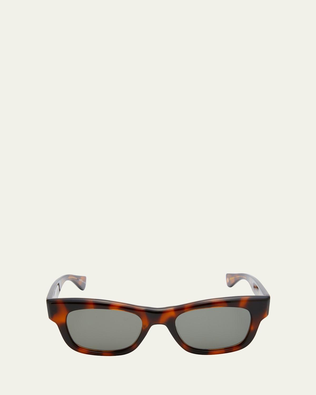 Woz Dark Havana Acetate Rectangle Sunglasses Product Image