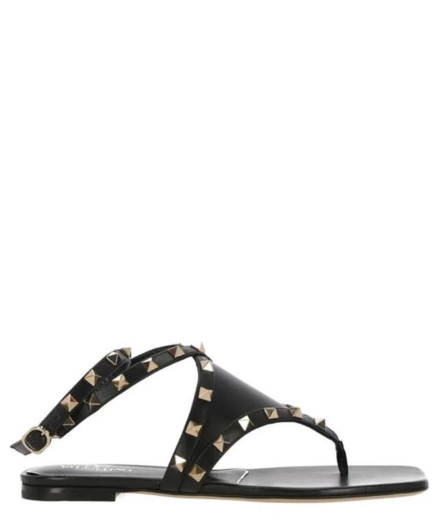 Rockstud Sandals In Black Product Image