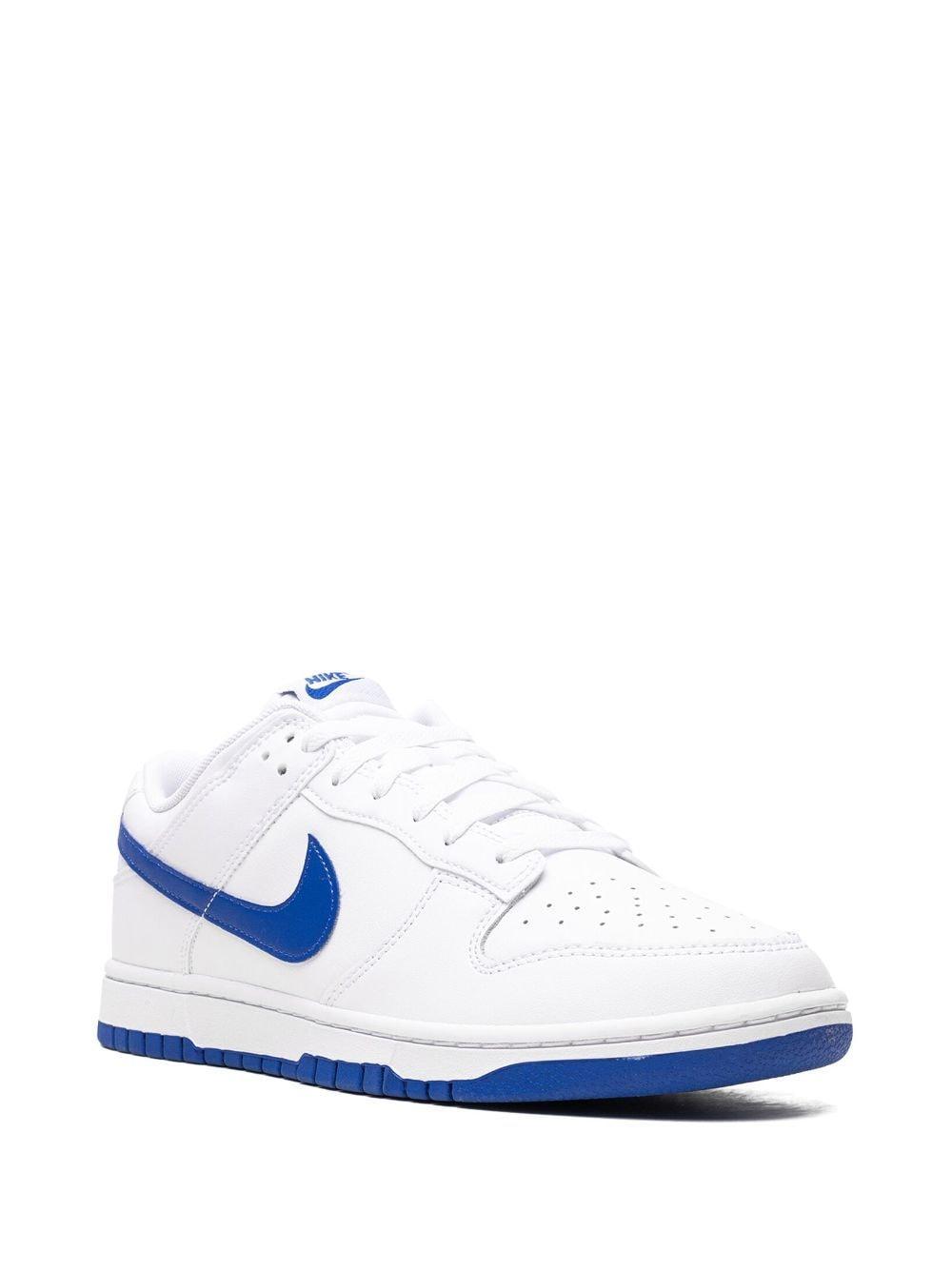 Dunk Low "hyper Royal" Sneakers In White Product Image