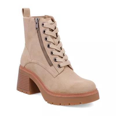 Mia Girl Womens Brixley Stacked Heel Lace Up Boots Product Image