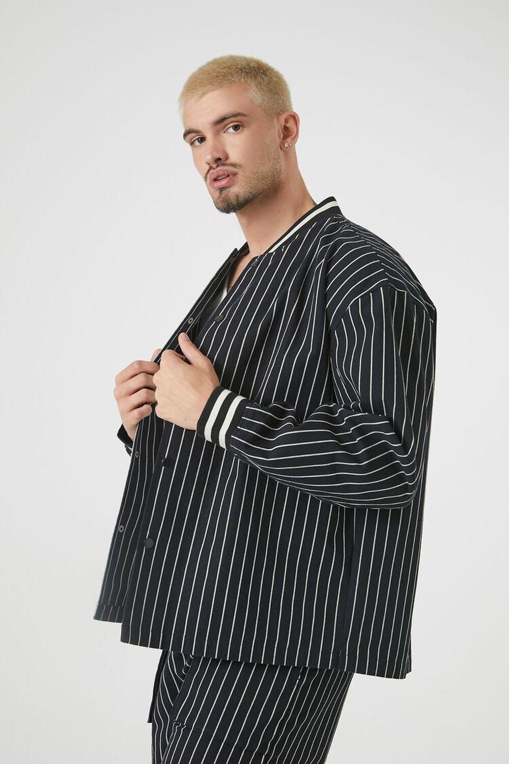 Pinstriped Snap-Button Shirt | Forever 21 Product Image