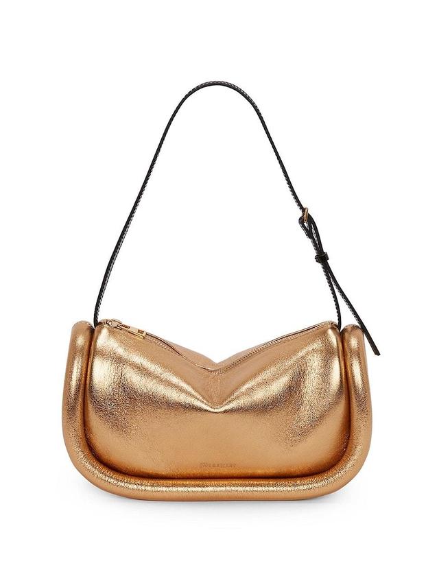 Womens The Bumper Metallic Leather Baguette Bag Product Image