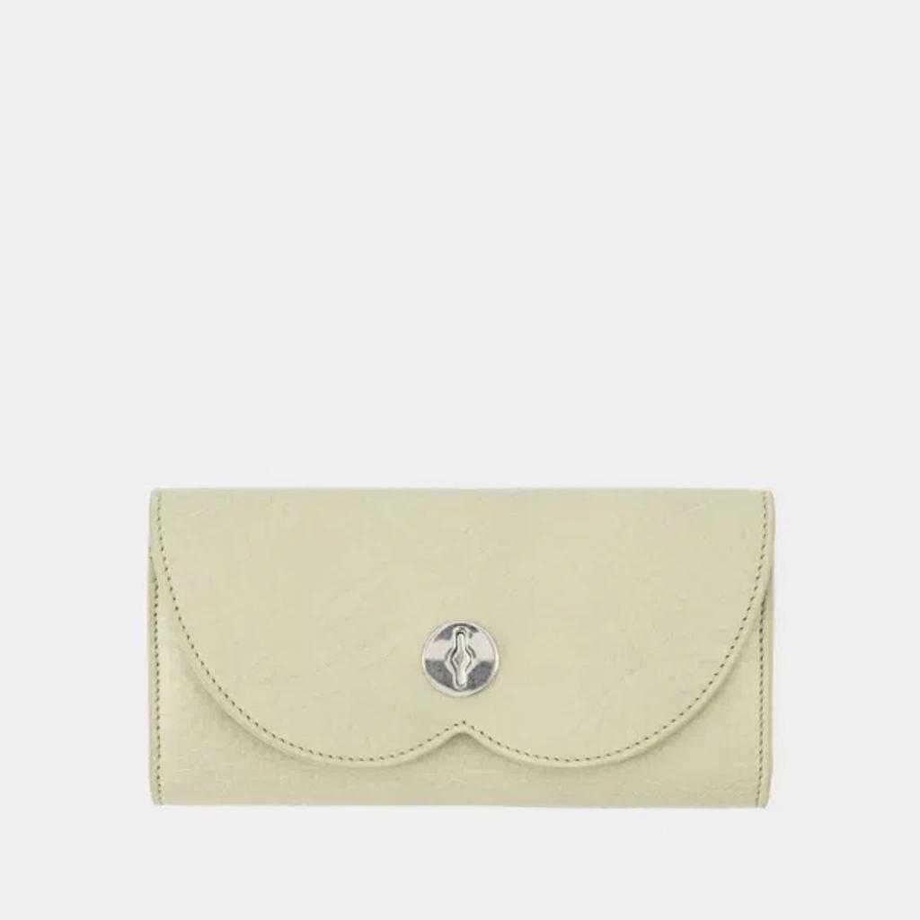 BURBERRY Chess Long Wallet -  - Leather - Beige Product Image