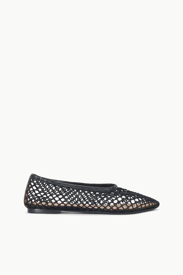 ALBA BALLET FLAT | BLACK NETTING Product Image