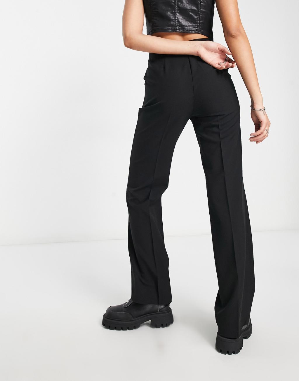 ASOS DESIGN Tall ultimate straight leg pants in black Product Image