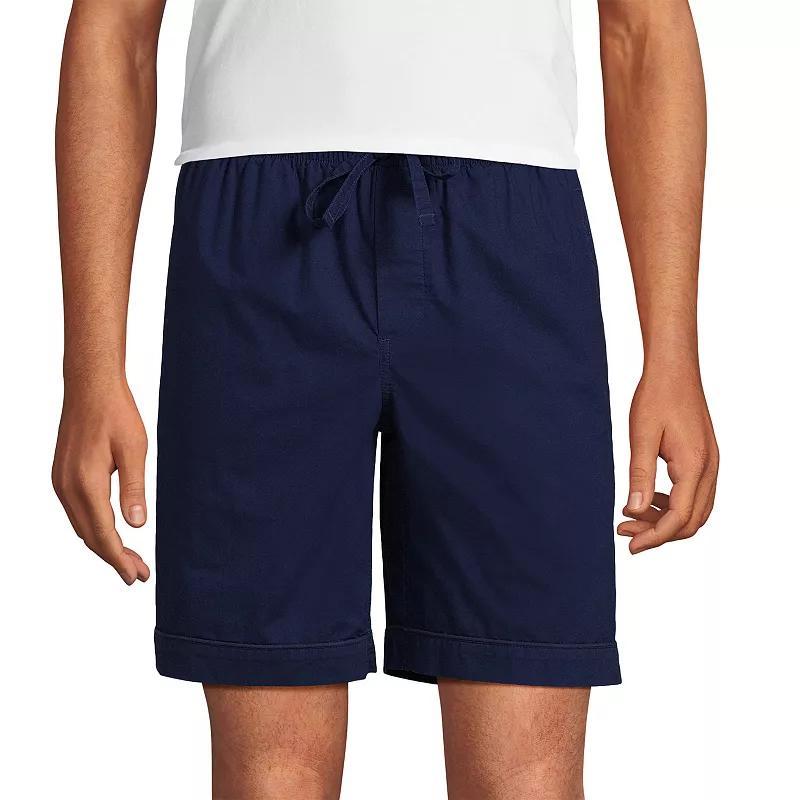 Lands End Mens Essential Pajama Shorts - White Product Image