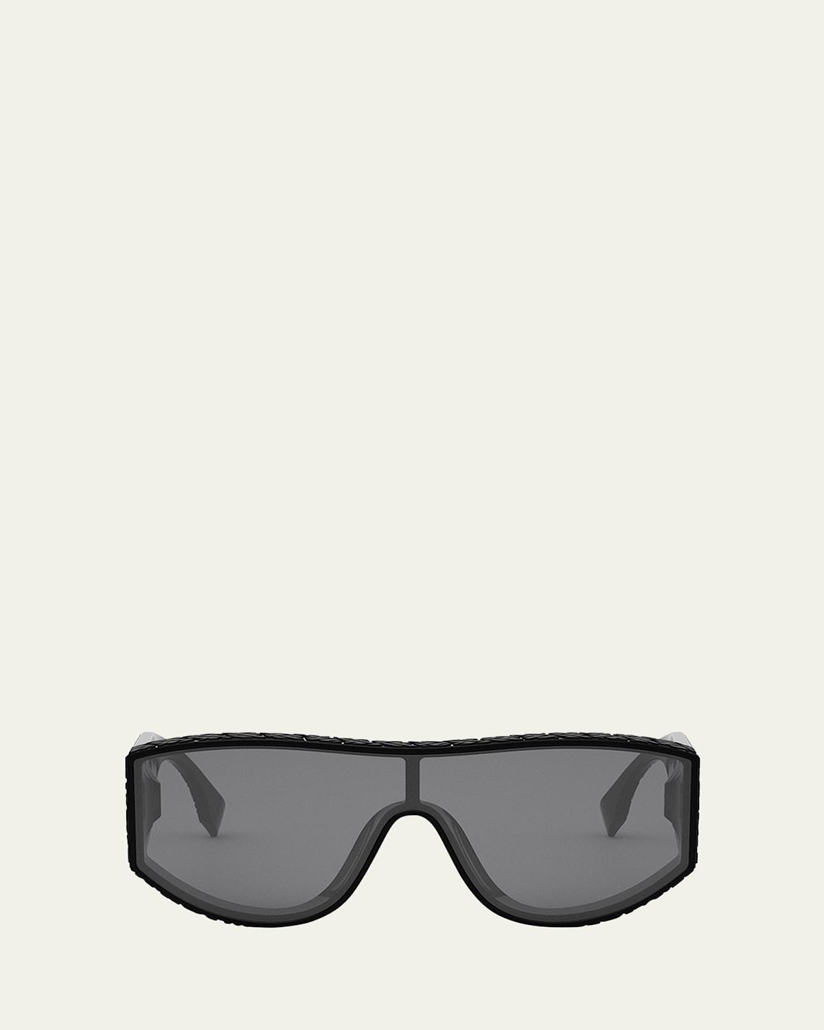 Mens Allover FF Logo Nylon Shield Sunglasses Product Image