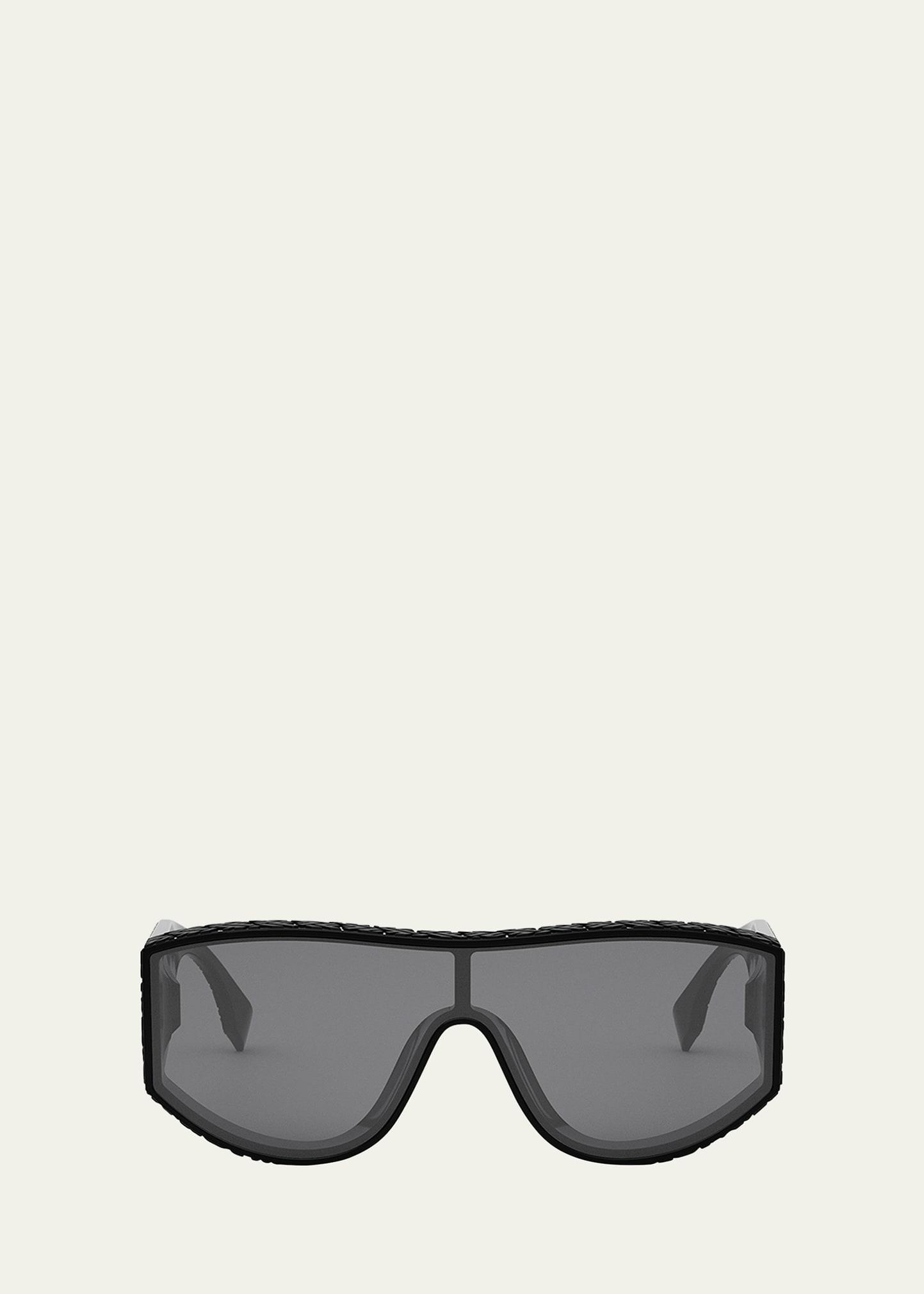 Mens Allover FF Logo Nylon Shield Sunglasses Product Image