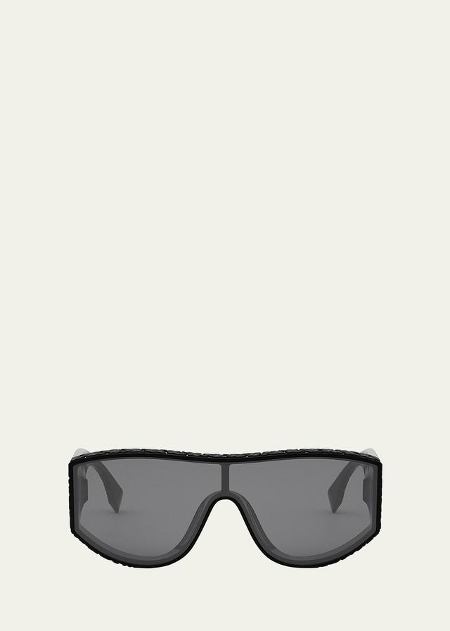 Mens Allover FF Logo Nylon Shield Sunglasses Product Image