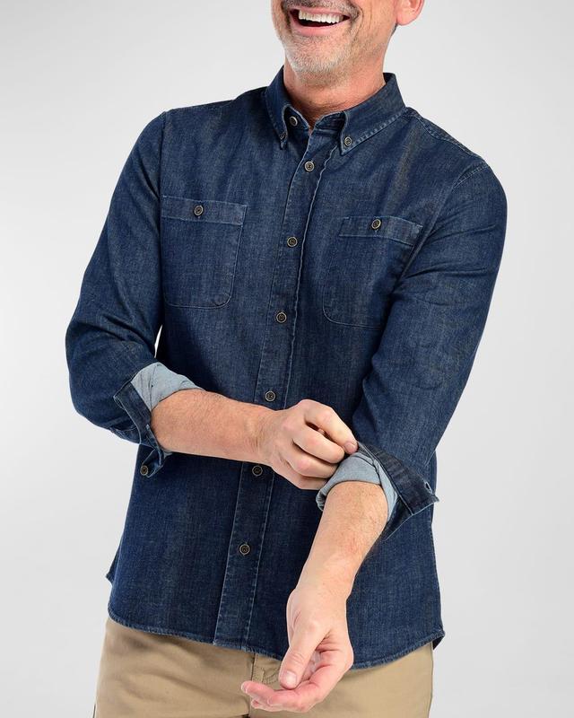 Mens Tanner Indigo Denim Sport Shirt Product Image