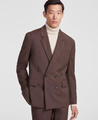 Hugo by Hugo Boss Mens Modern-Fit Solid Wool Suit Separate Double-Breasted Jacket Product Image