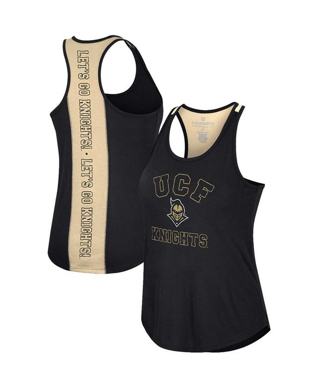 Womens Colosseum Black Ucf Knights 10 Days Racerback Scoop Neck Tank Top Product Image